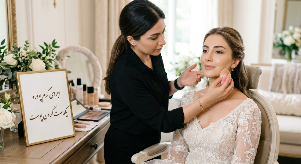 اجرای کرمپودر و یکدستکردن پوست