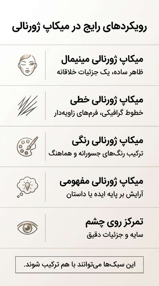 رویکردهای رایج در طراحی میکاپ ژورنالی